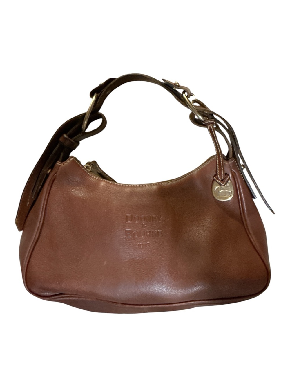 Dooney & Bourke Chestnut Brown Leather Hobo Shoulder Bag